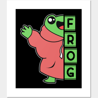 Funny Cool Frog Posters and Art